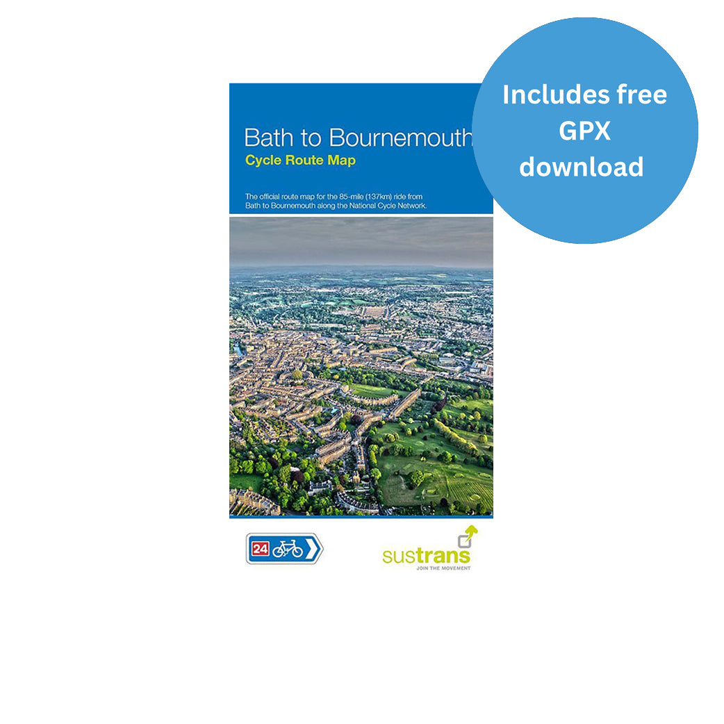 Bath to Bournemouth Cycle Map (Route 24/25) – Walk Wheel Cycle - Main Image
