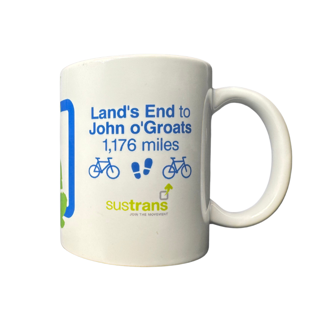 Right side of Land's End to John o'Groats - 1176 miles. Sustrans' branded. 
