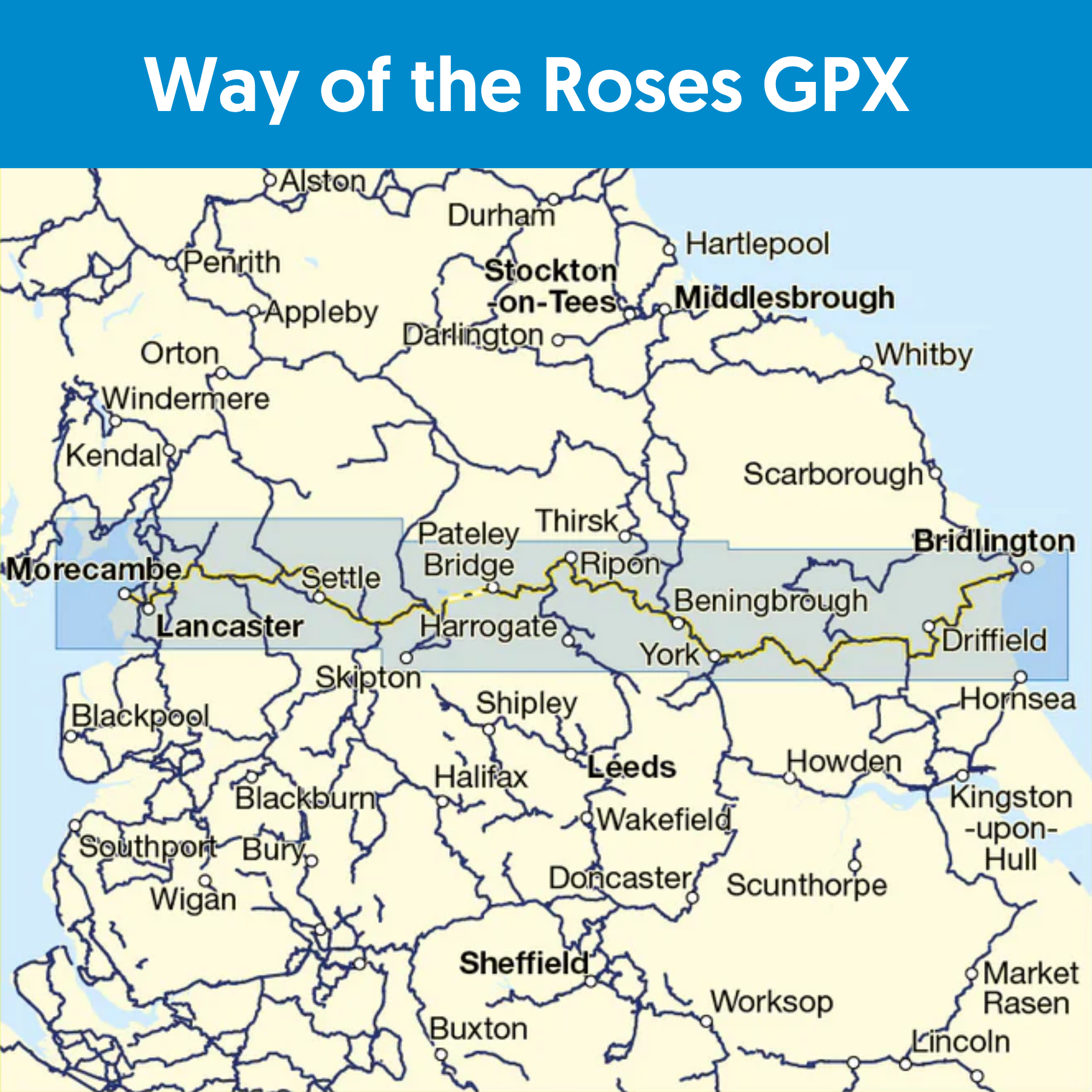Way of the Roses cycle route GPX file for GPS | Walk Wheel Cycle Trust ...