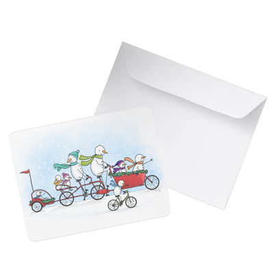 Snow Family Adventures Christmas Card (5 pack)