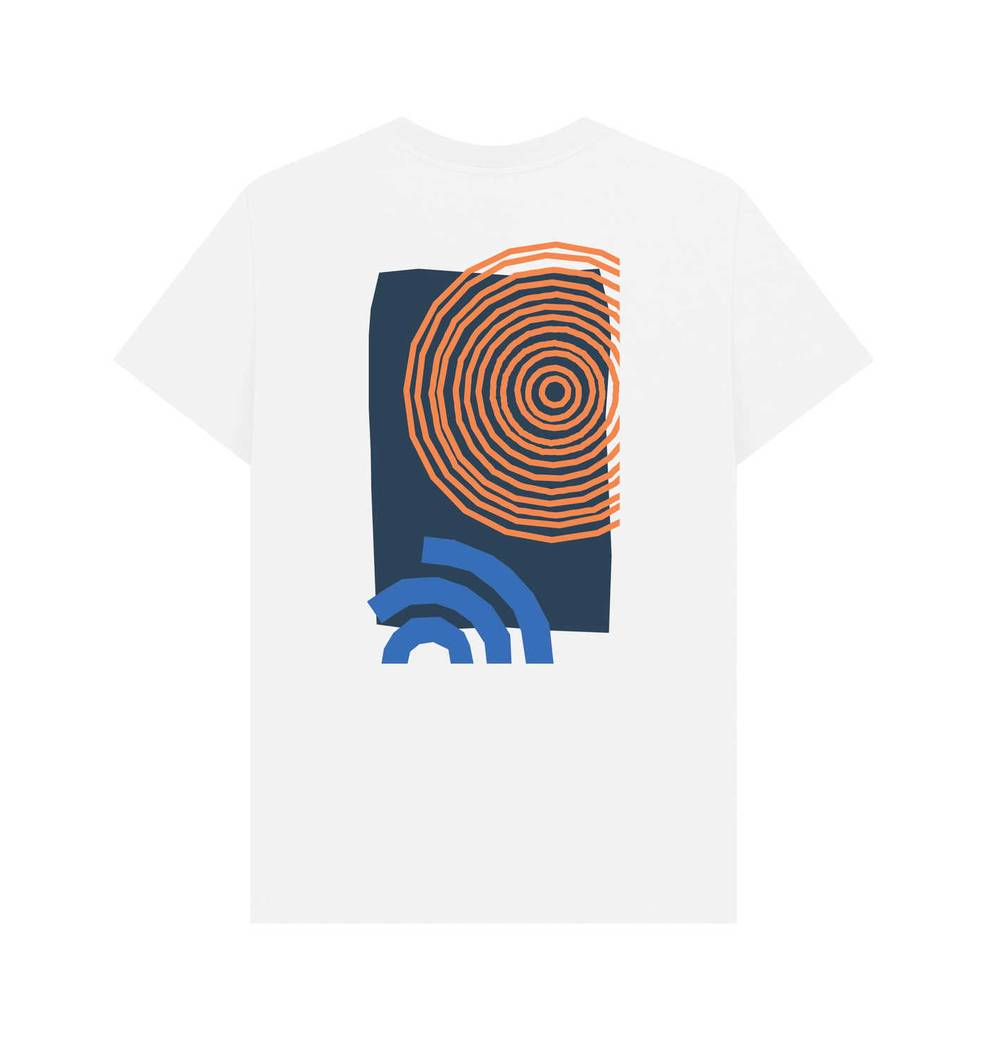 White Printed T-shirt Back