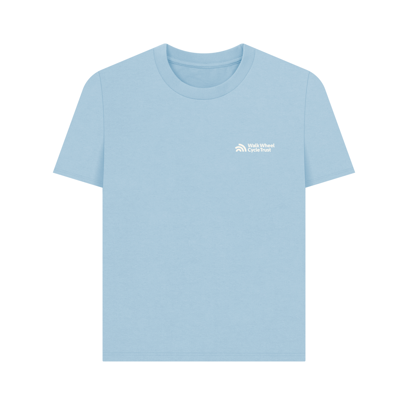 Milky Blue Printed T-shirt Front