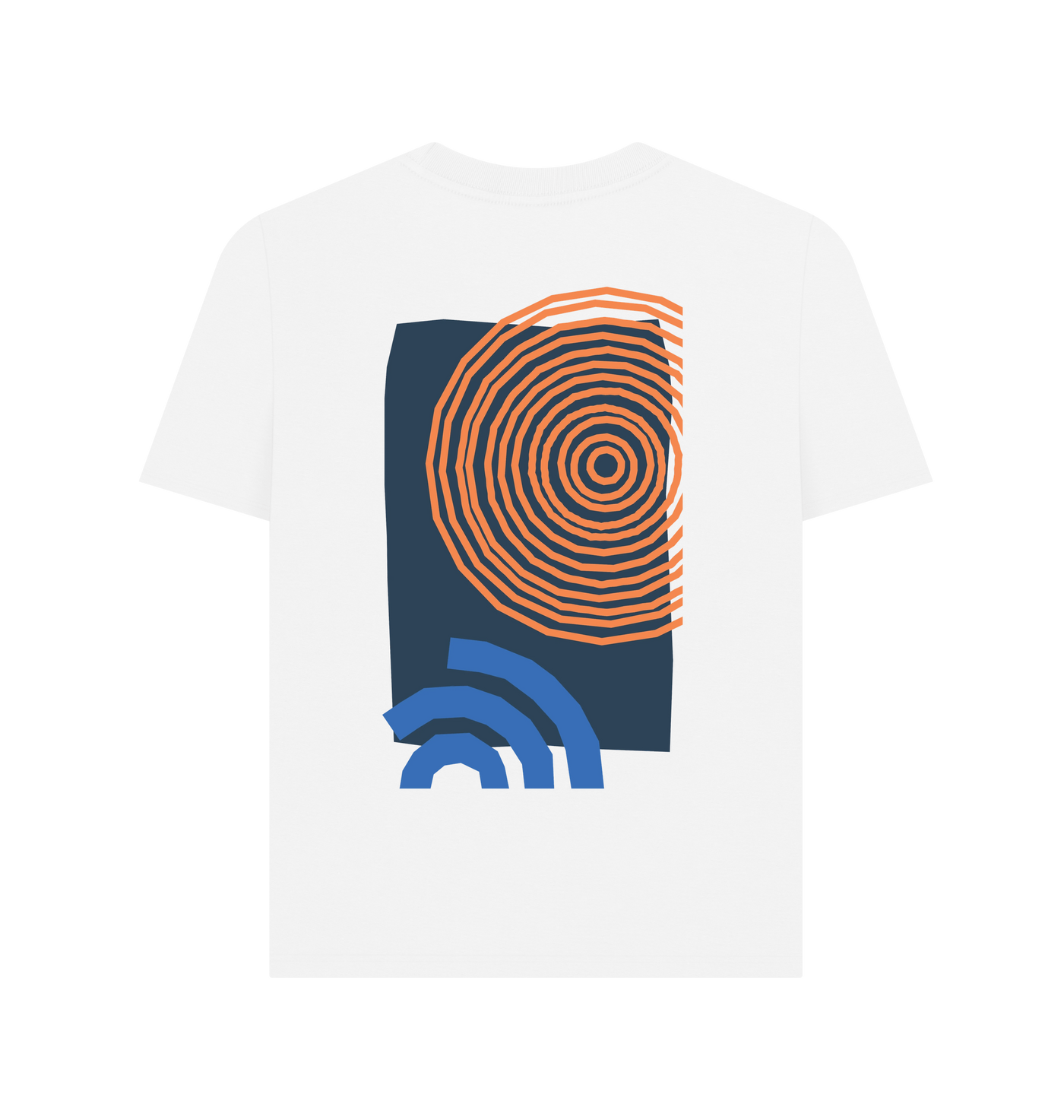 White Printed T-shirt Back