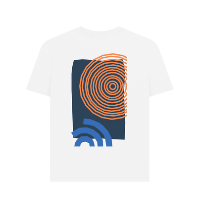 White Printed T-shirt Back