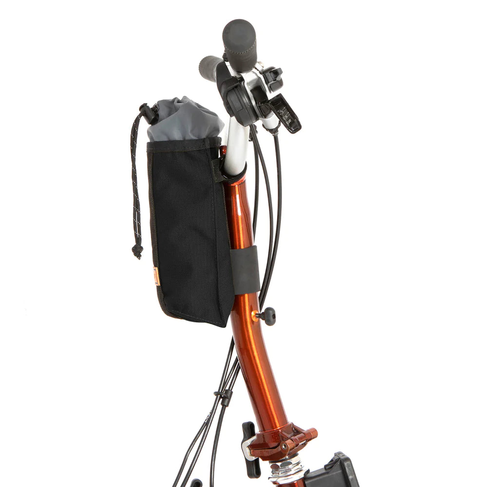 Restrap folding bike stem bag - with drawstring top 