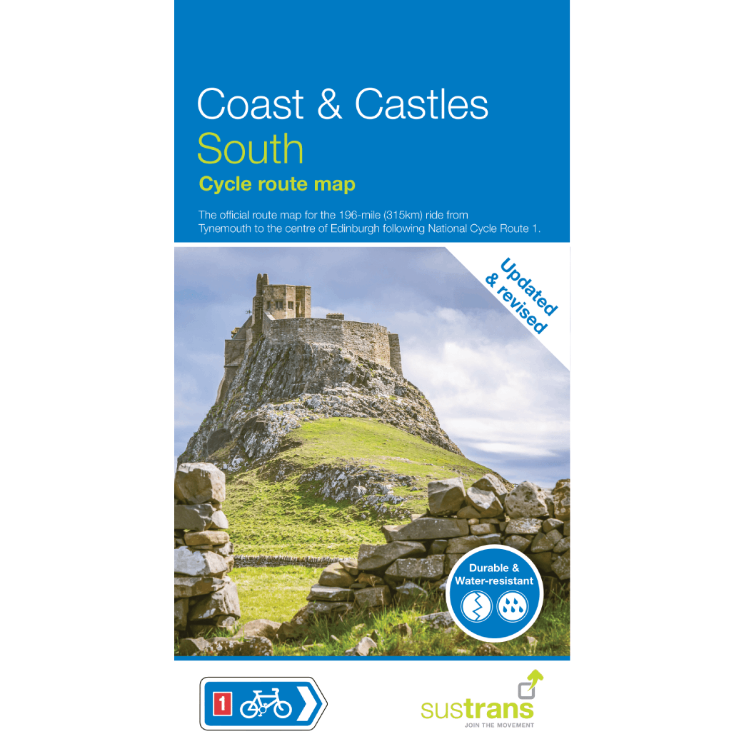 Coast & Castles South Map | Newcastle to Edinburgh Cycle Route (Route 1)