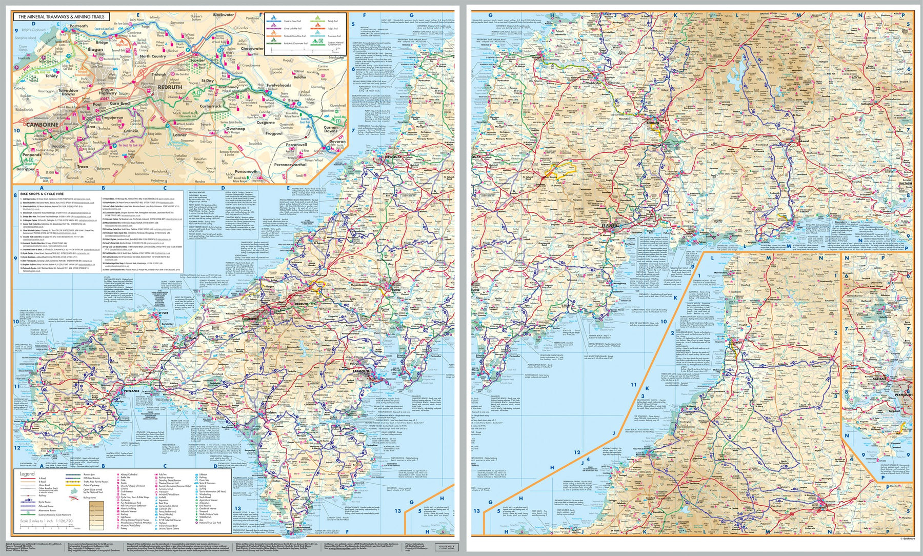 Kelly Rounds Map Cornwall Goldeneye Cornwall - Cycling Country Lanes Map – Walk Wheel Cycle Trust ...