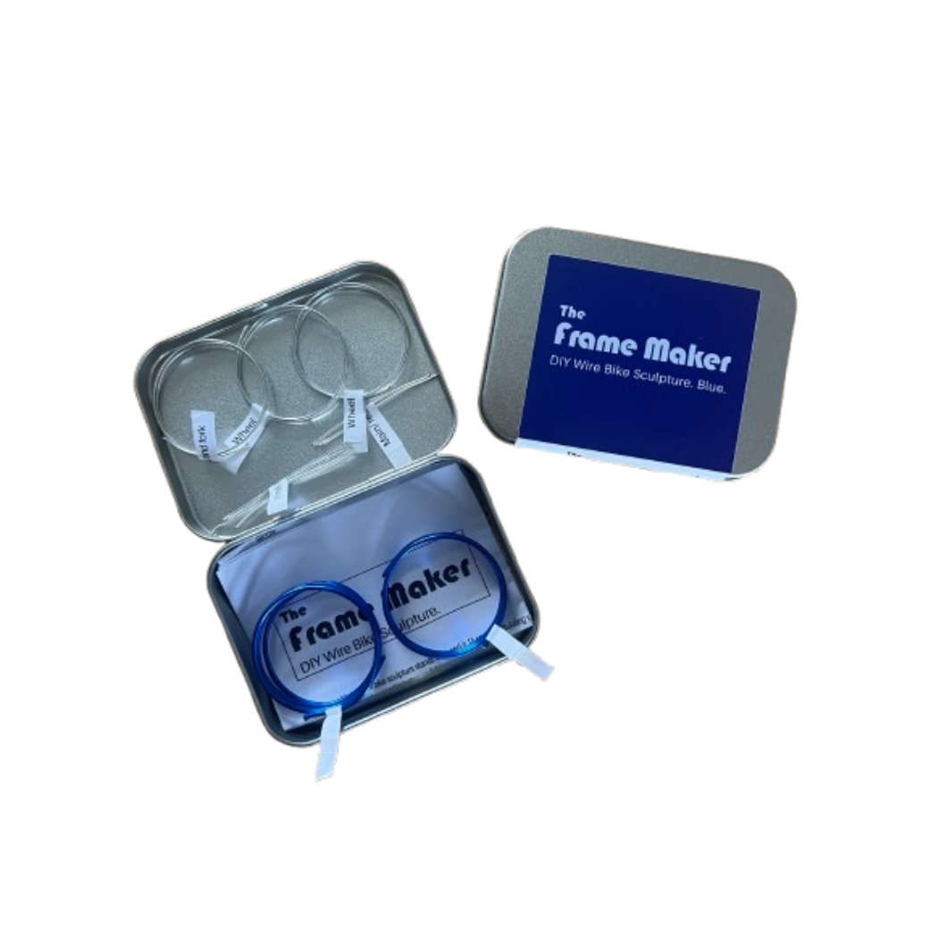 Blue frame maker DIY bike sculpture kit