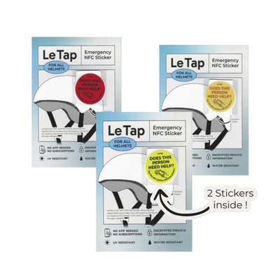 Le Tap: Emergency NFC Helmet Sticker – Walk Wheel Cycle Trust Shop