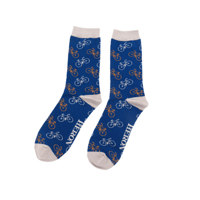 Navy little bike sock (men's)