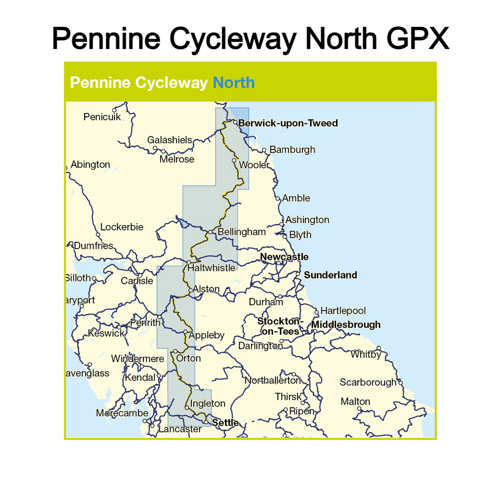 Pennine Cycleway North GPX (Route 68 Settle to Berwick-upon