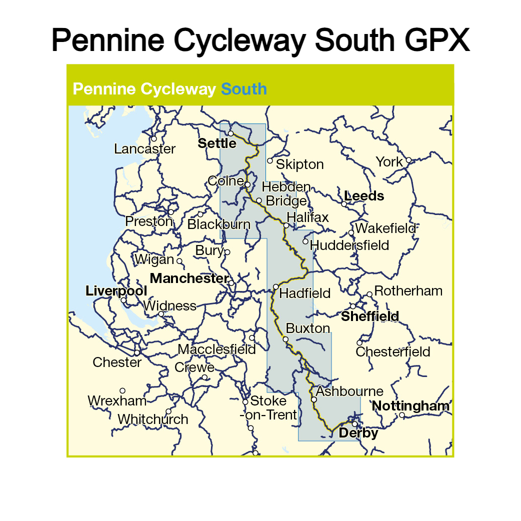 Pennine Cycleway South GPX (Route 68 - Derby to Settle) – Walk Wheel ...