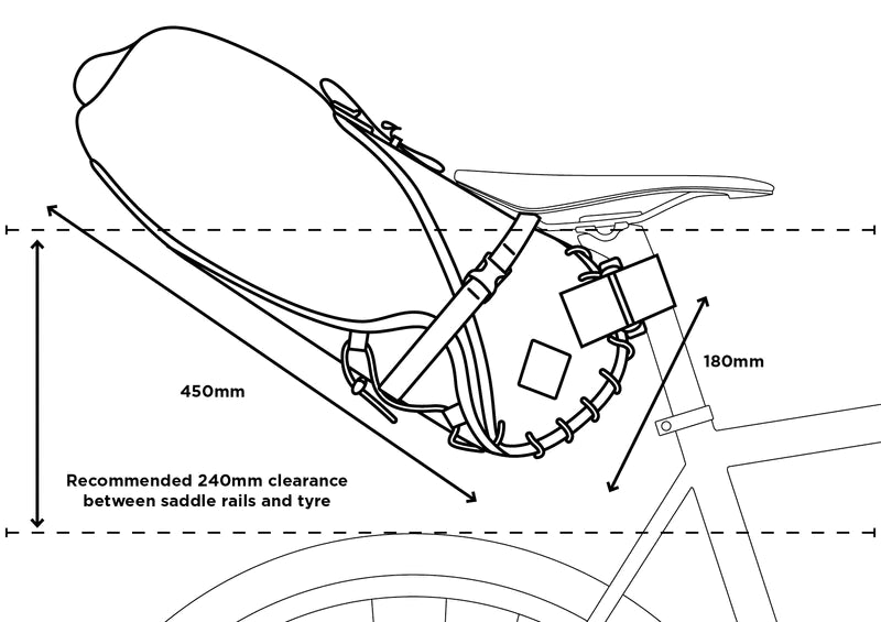 Saddle bag size chart