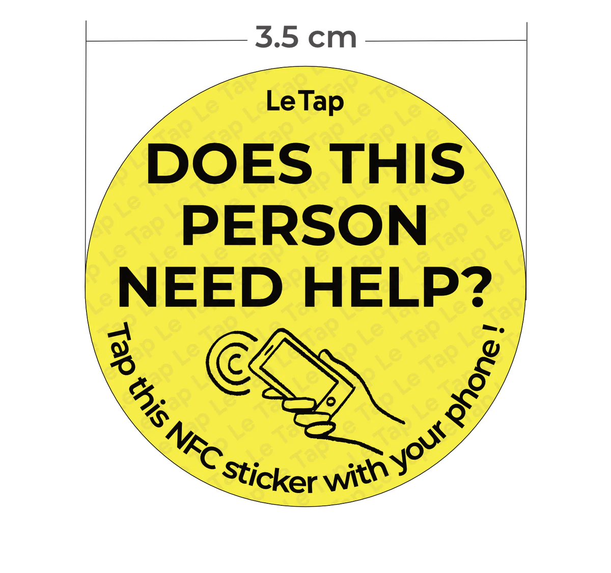 Le Tap: Emergency NFC Helmet Sticker – Walk Wheel Cycle Trust Shop