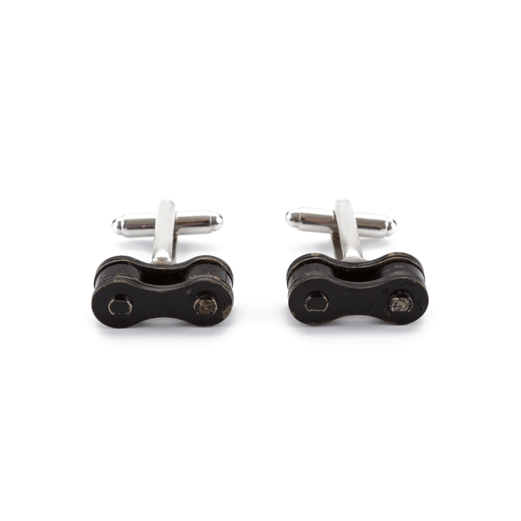 Bike chain cufflinks