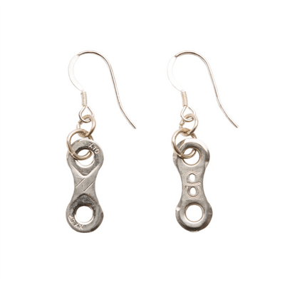 Bike chain earrings