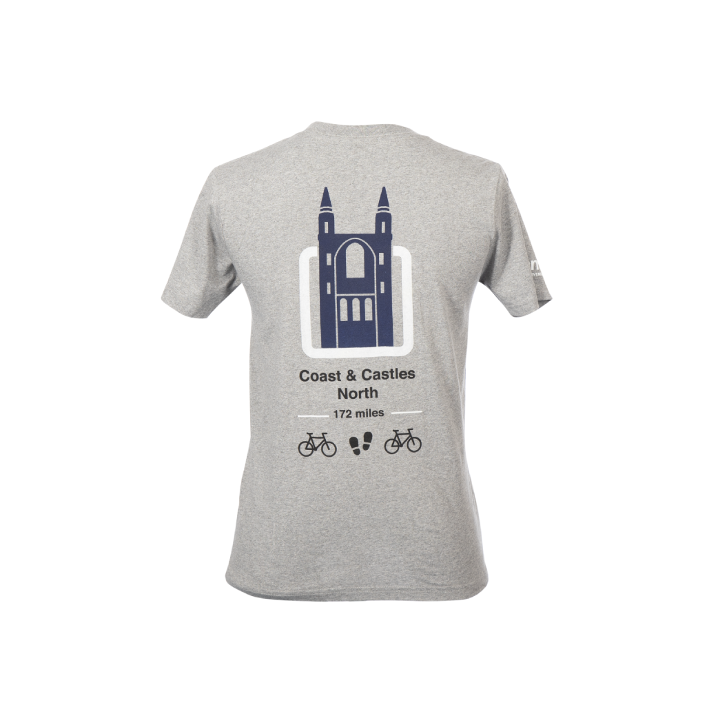 Coast and Castles North t-shirt (back view)