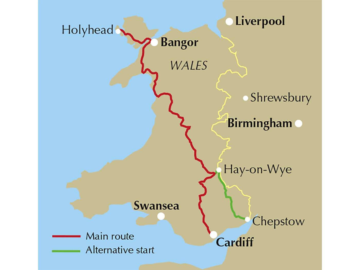 Over view of the Cycling Lon Las Cymru route