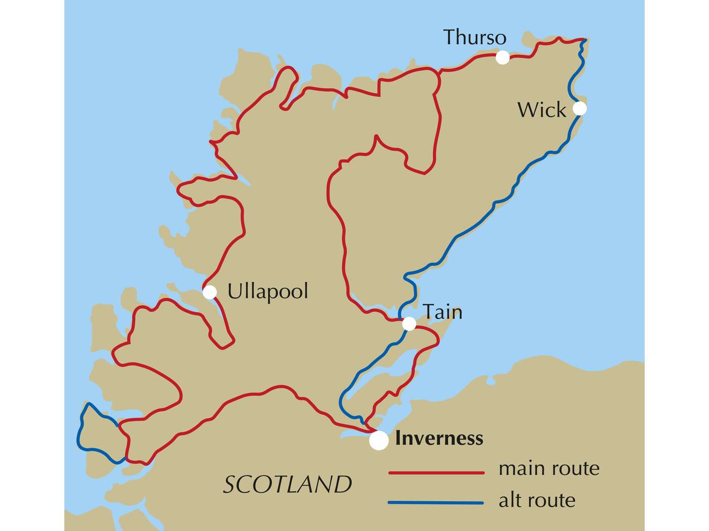 Overview of the route