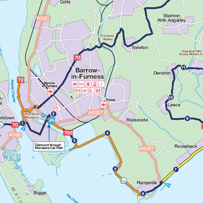 Bay Cycle Way cycle map sample 