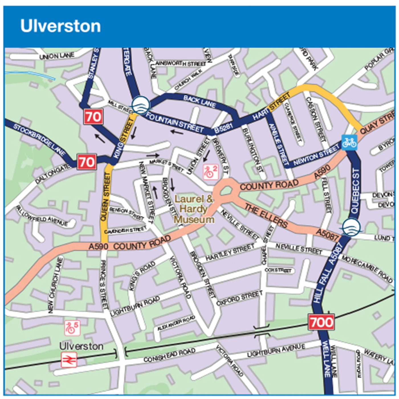 Bay Cycle Way - town centre sample 