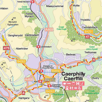 Celtic Trail Map / Lôn Geltaidd Map Llwybr Beicio | Chepstow to St Davids Cycle Route (Route 4/47)