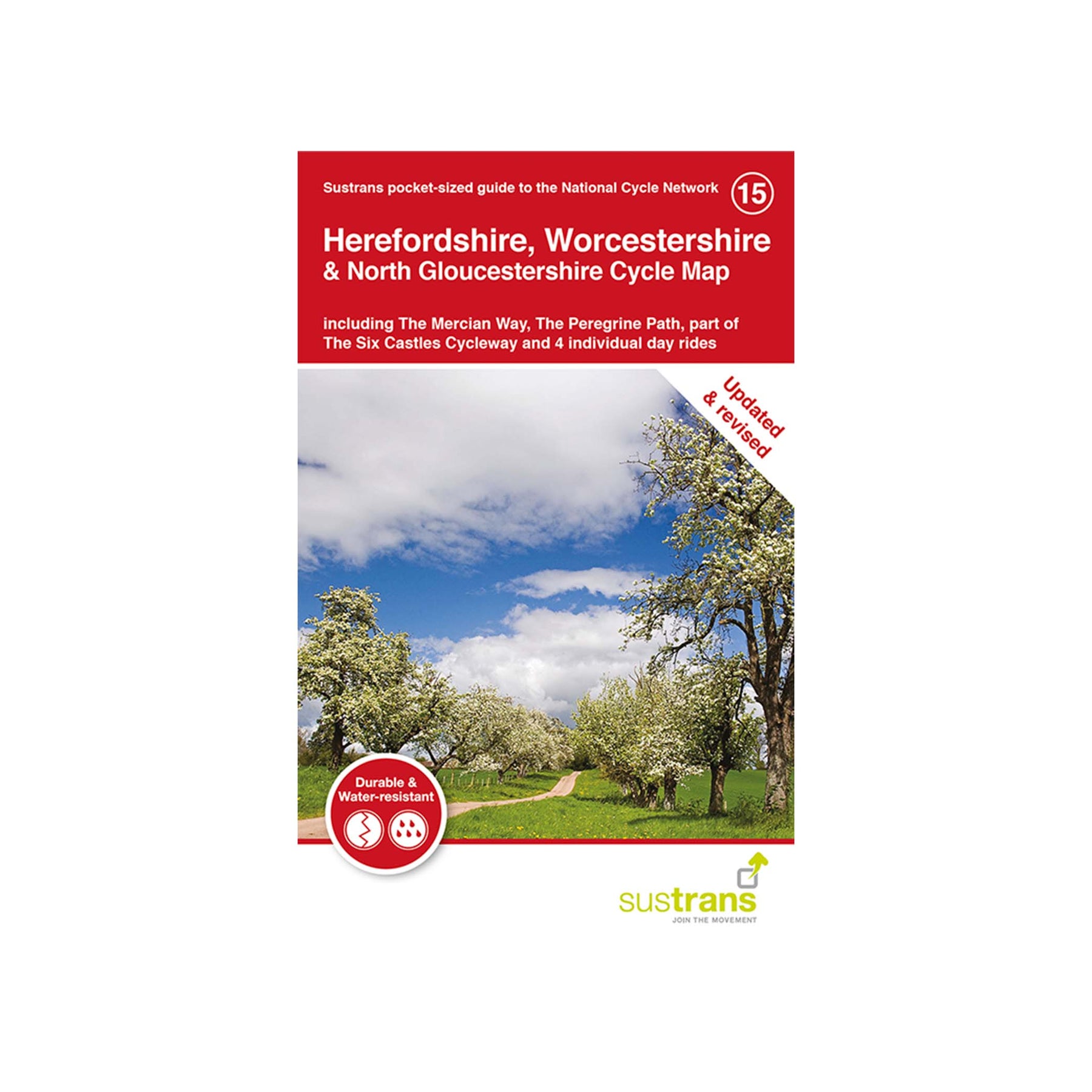 Herefordshire, Worcestershire & North Gloucestershire Cycle Map (15 ...