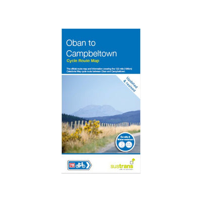 Oban to Campbeltown - Caledonia Way South - Cycle route map. 122 mile route. 