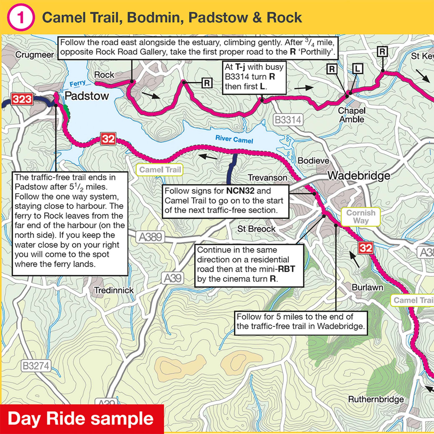Camel trail: Cornwall cycle map day ride