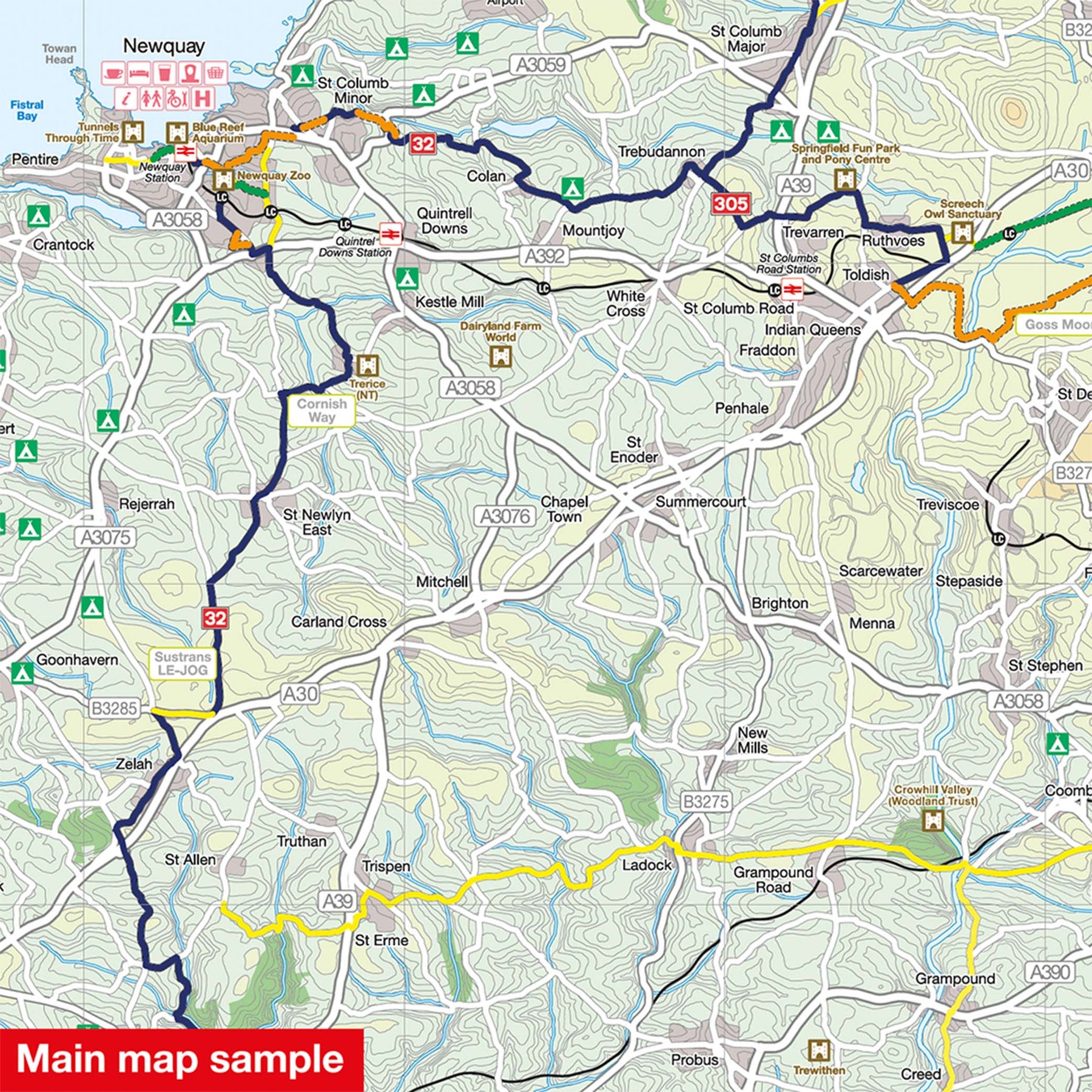 Cornwall Cycle Map (1) – Walk Wheel Cycle Trust Shop