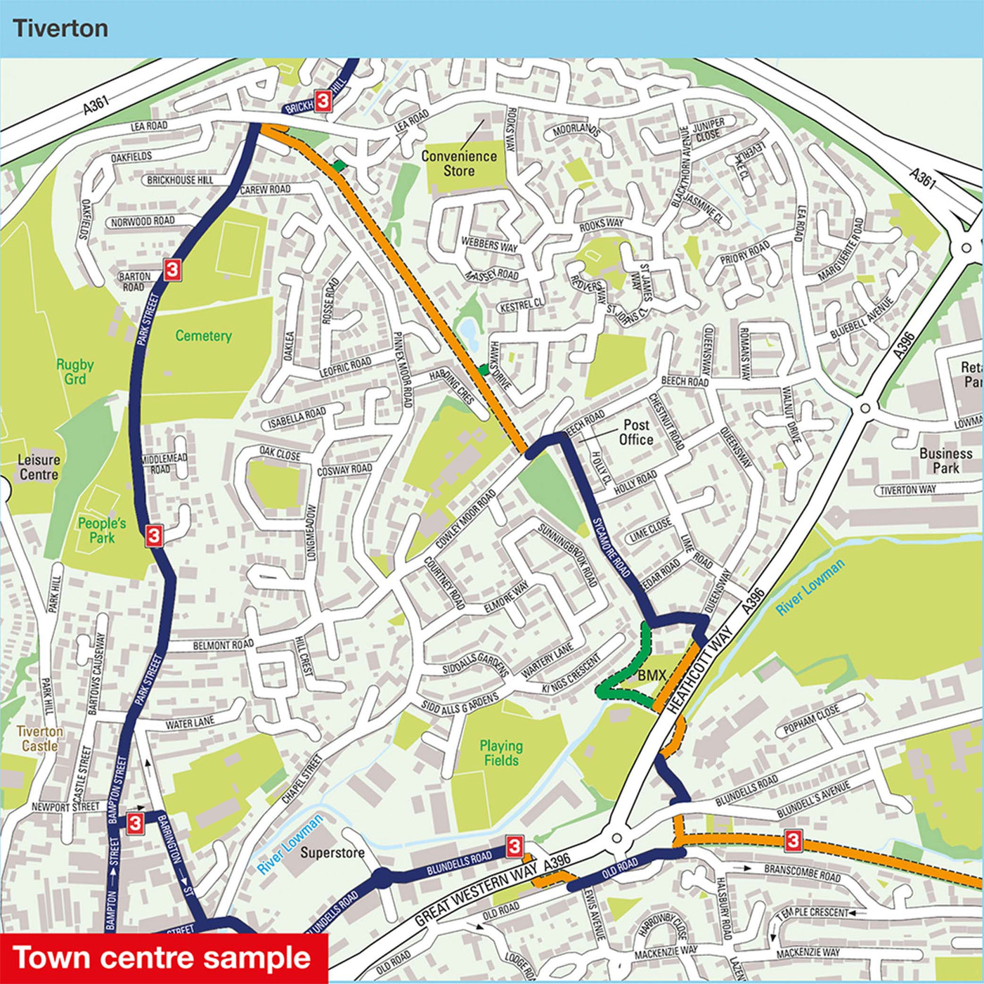 South Devon town centre sample: Tiverton