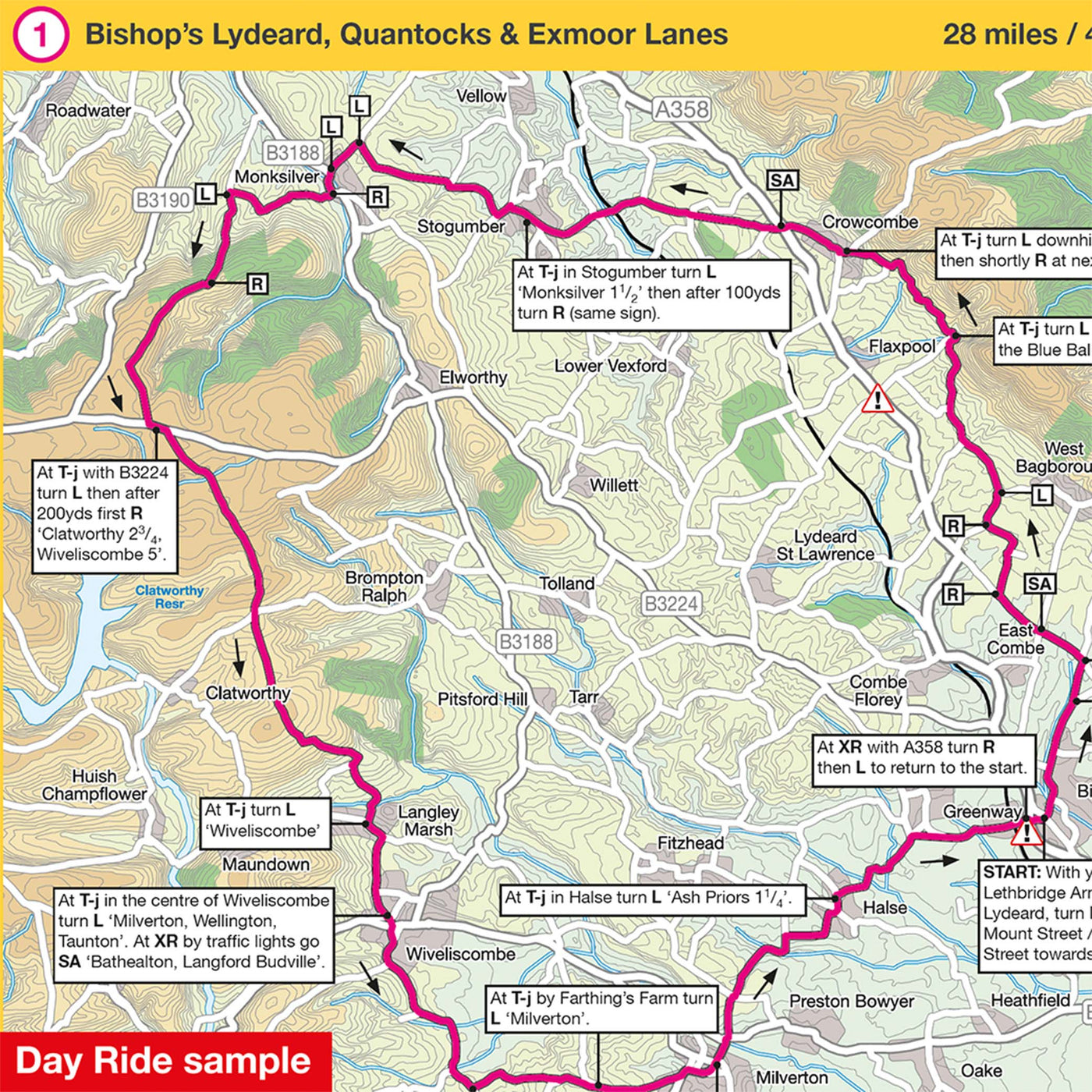 Circular day ride in Somerset