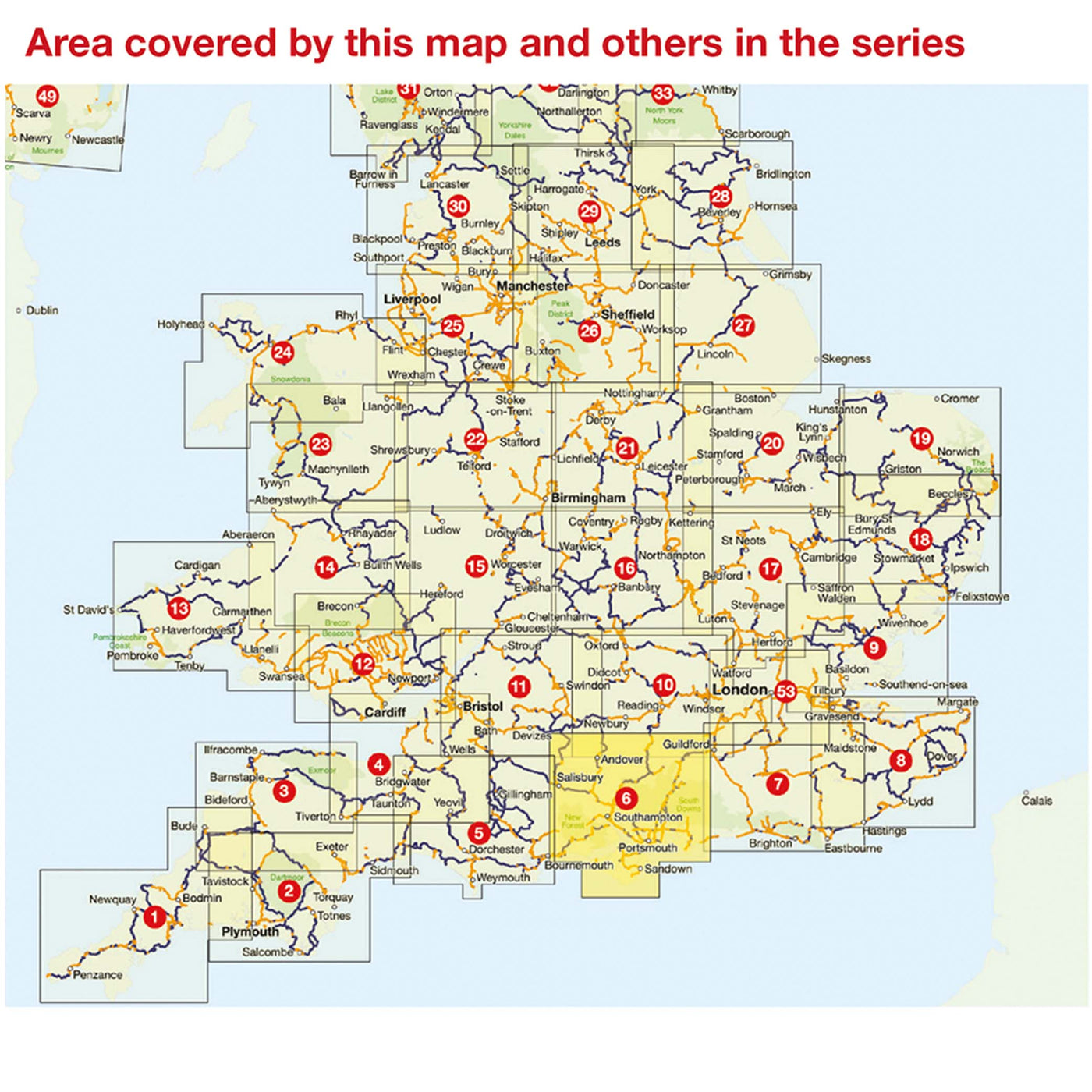 Regional map coverage - Hampshire and Isle of Wight