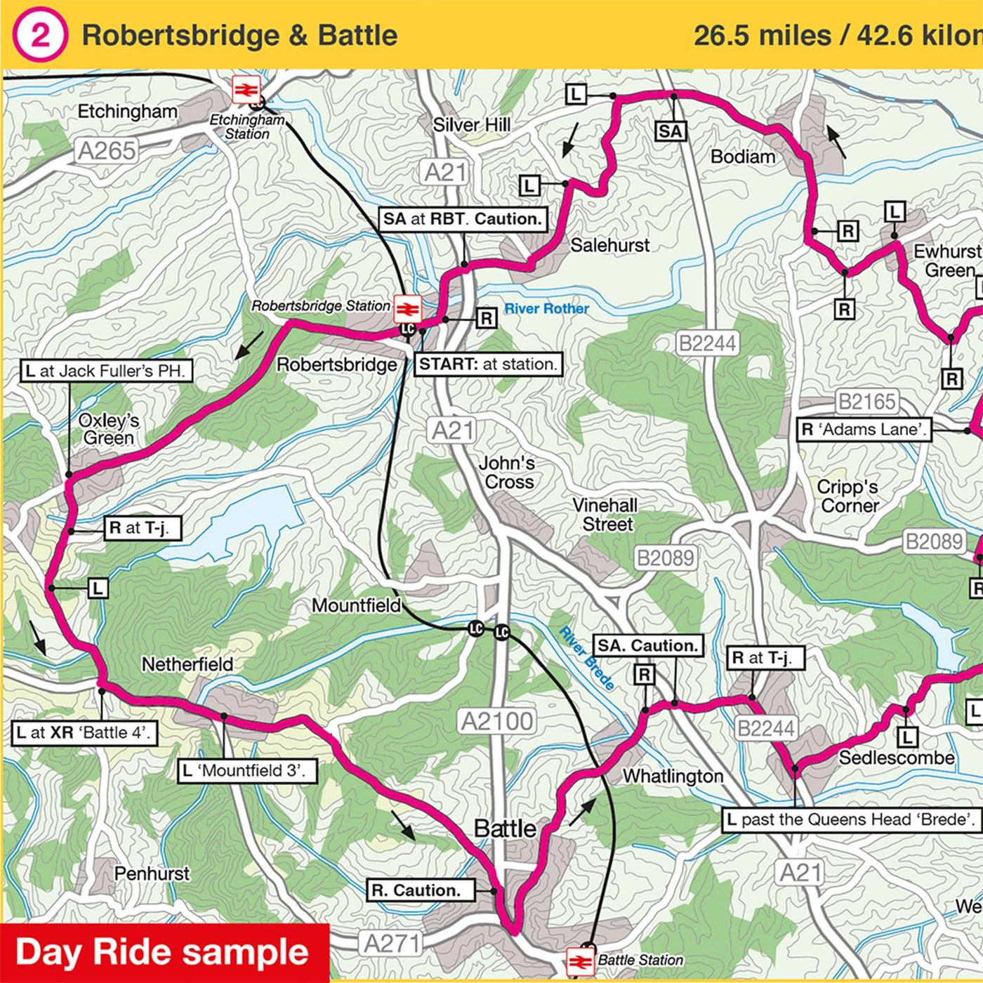 Kent cycle map day ride sample