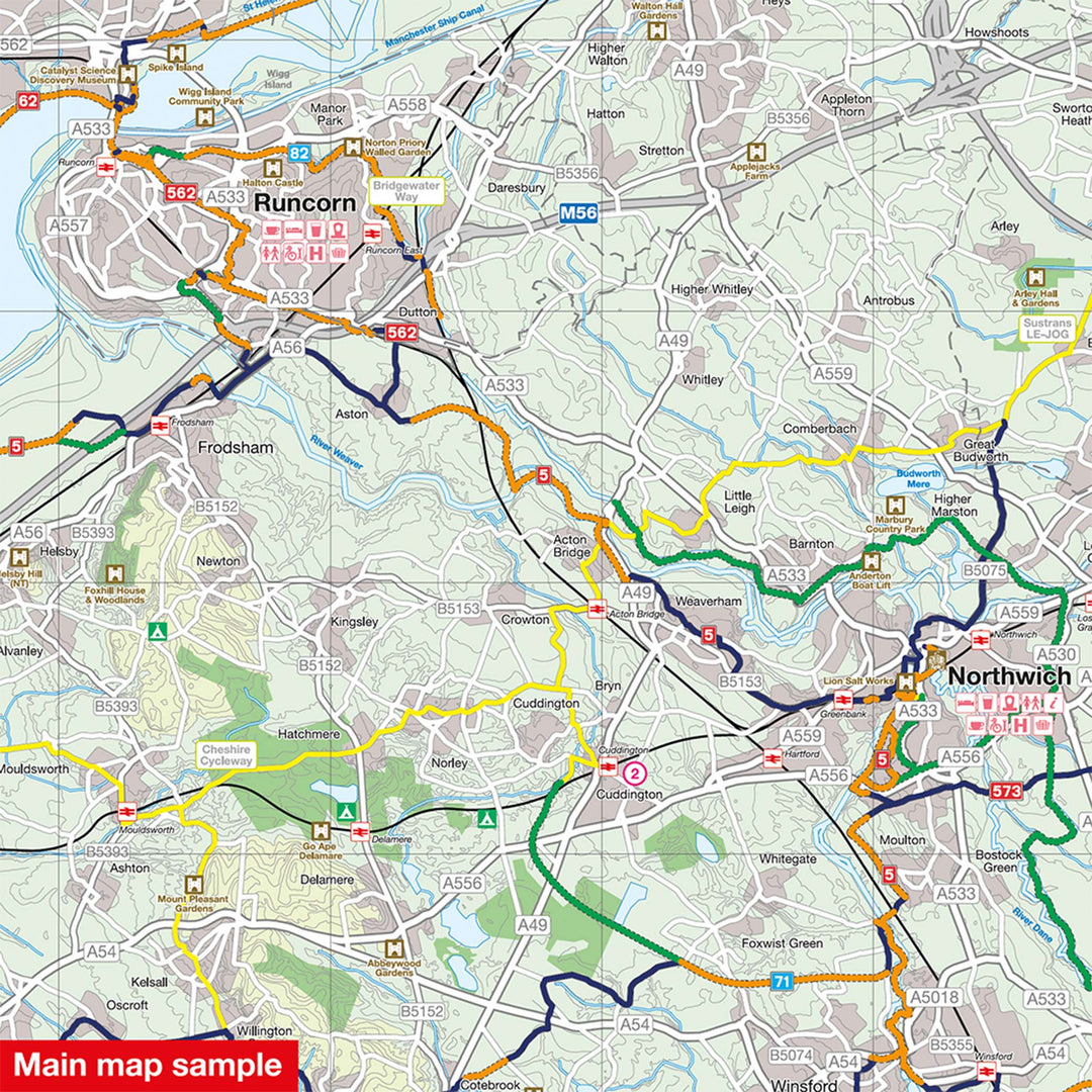 Merseyside and Manchester Cycle Map (25) – Walk Wheel Cycle Trust Shop