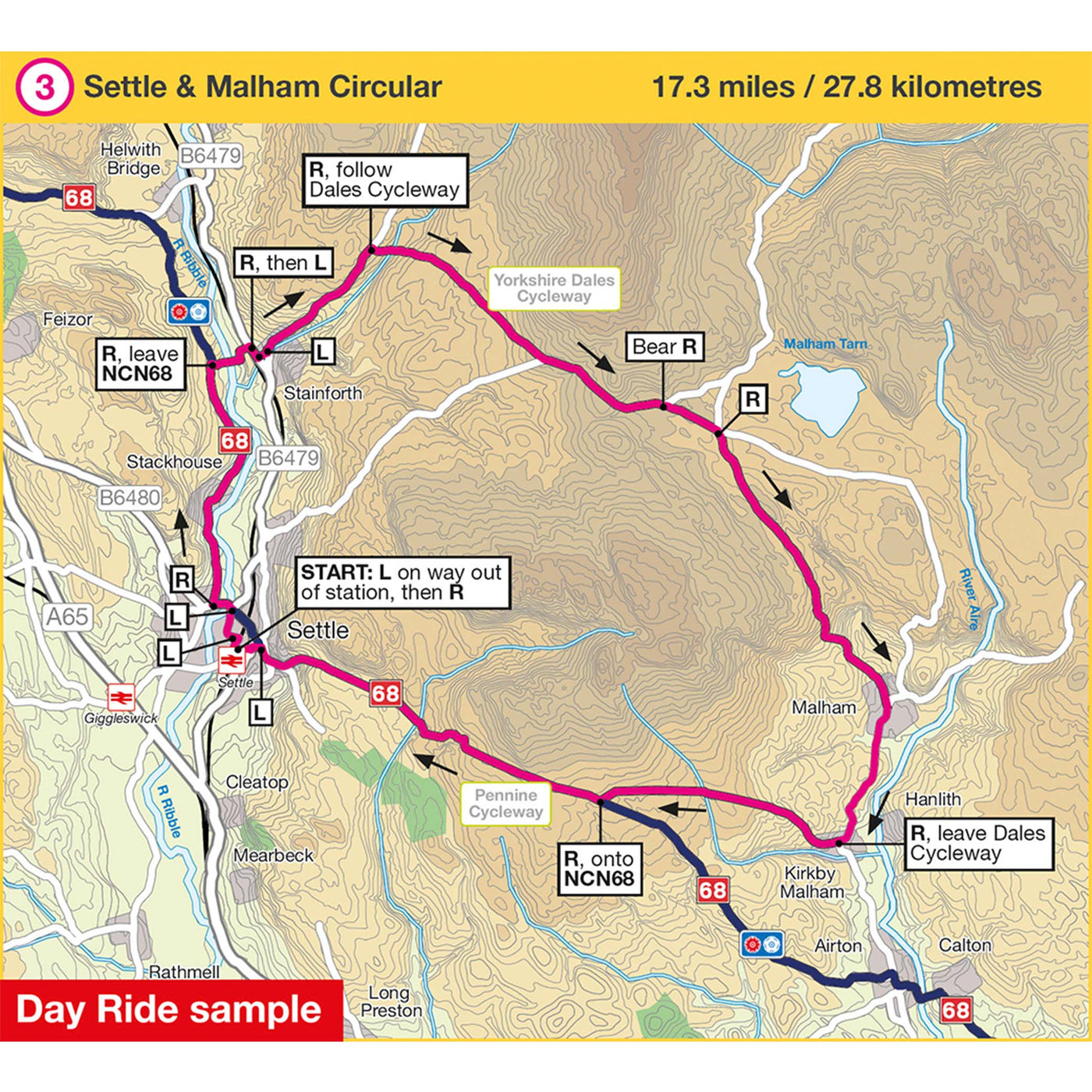 Day ride sample: Settle and Malham Circular, 17.3 miles