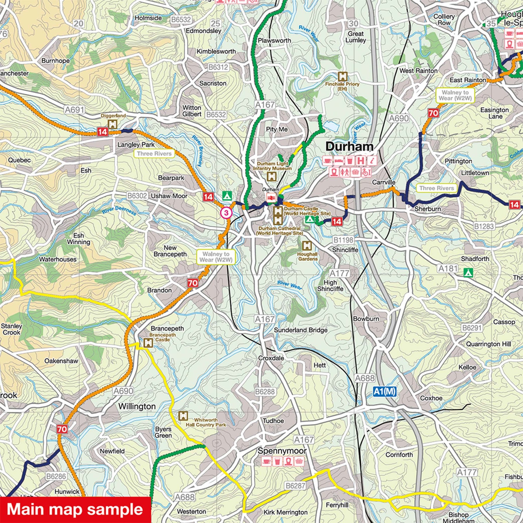 County Durham & North Yorkshire Cycle Map (32) – Walk Wheel Cycle Trust ...