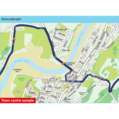 Town centre sample: Kirkcudbright, featuring route 7