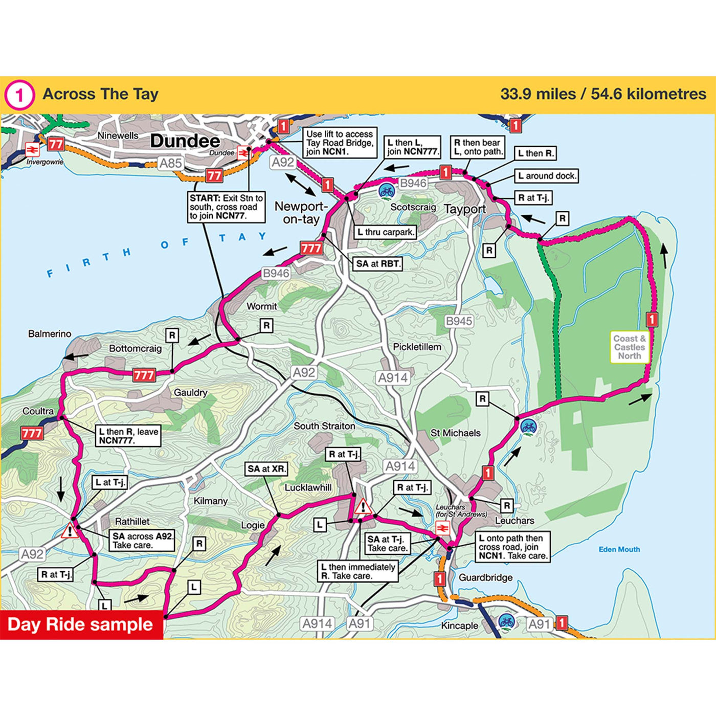 Day ride sample: Across the Tay, 33.9 miles