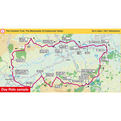 Day ride sample: The Carleton Trail, The Blackwater & Colebrooke Valley, 33.4 miles