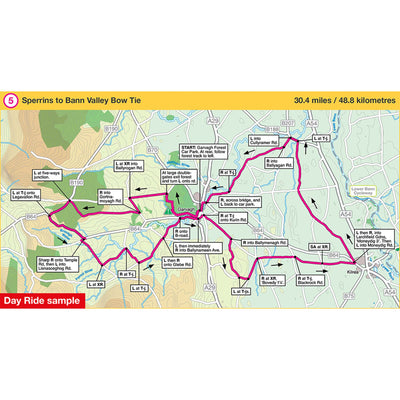 Day ride sample: Sperrins to Bann Valley Bow Tie, 30.4 miles