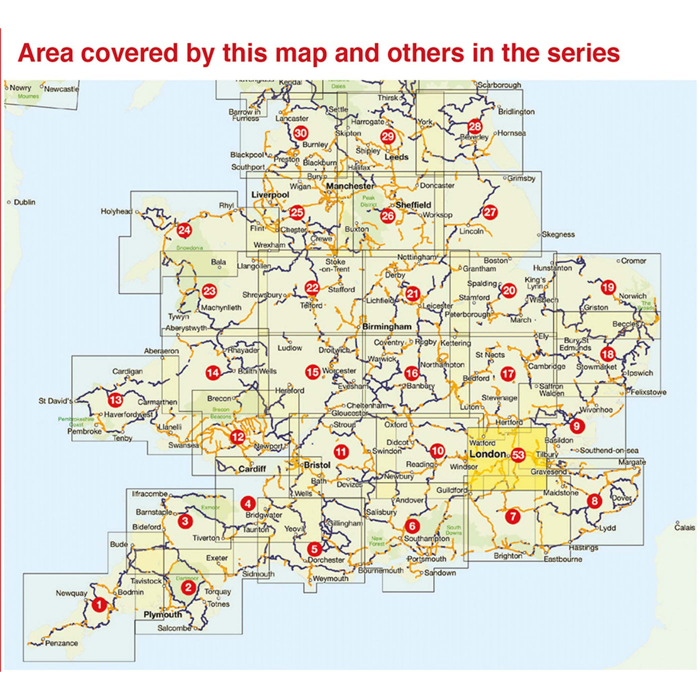 Sustrans regional map coverage of UK