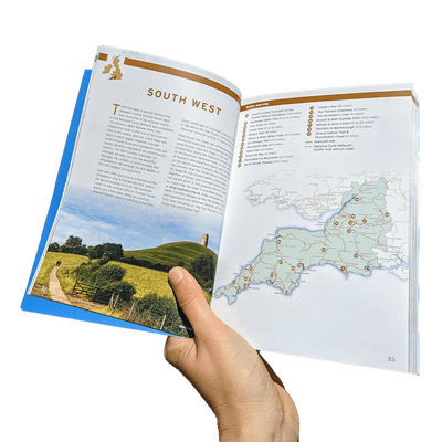 Open book of Traffic-free cycle rides guide